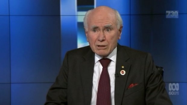 John Howard would not resile from his previous comment that the thought of a Trump presidency made him "tremble". 