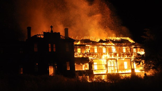 Fire destroys St John's orphanage in Goulburn on Friday. Police are investigating the cause of the blaze.