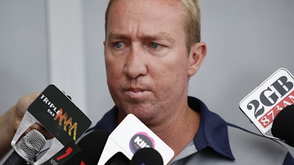 Testing times: Sydney Roosters coach Trent Robinson.