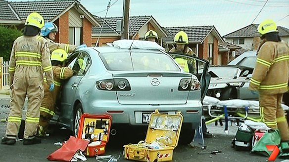 Emergency services attend the crash in Reservoir.