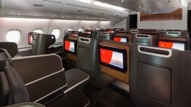 Business class passengers on board the Qantas A380 in window seats will now have direct aisle access.