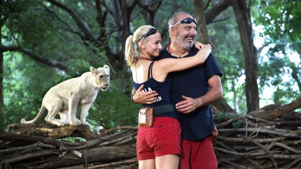 Andrew Daddo and Anna Heinrich from the last season of I'm a Celebrity ... Get Me Out of Here.

 L-R Anna Heinrich (contestant) & Andrew Daddo (contestant)
