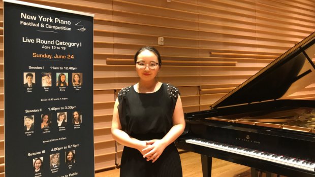 Celine Kang, from Sydney's MLC School, plays piano, oboe, violin and sings.