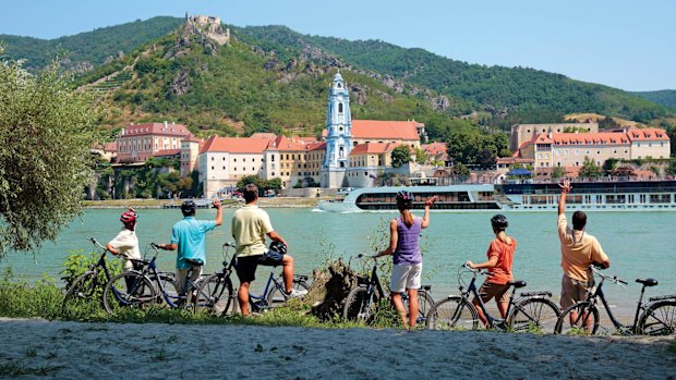 River cruising on the AmaPrima in Durnstein, Austria.