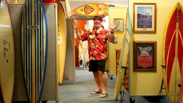 Gold Coast World Surfing Reserves chairman Andrew McKinnon at the surf museum.