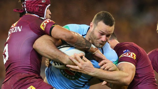 Pecs appeal: Boyd Cordner feared he may miss State of Origin after suffering a pectoral injury in pre-season.
