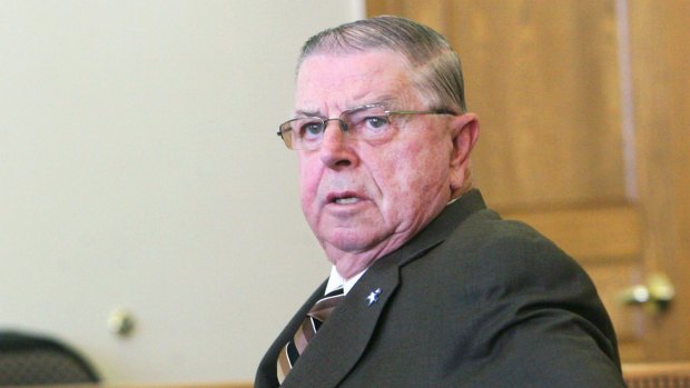 Henry Rayhons in court in Iowa in March.