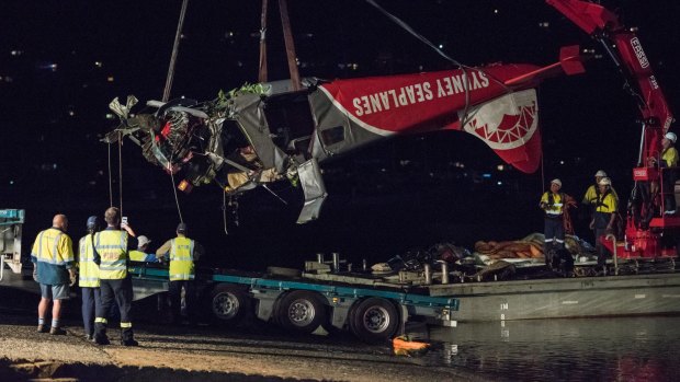 The wreckage from the de Havilland Canada DHC-2 Beaver transported to land for investigation. 
