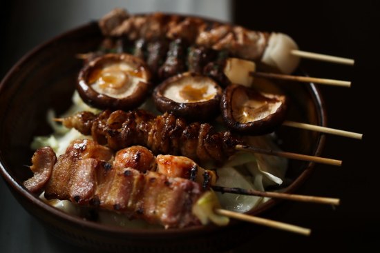 Go-to dish: the Chaco six – assorted skewers of chicken crackling, thigh and heart, shiitake, pork belly and lamb shoulder.