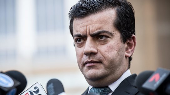 Senator Sam Dastyari was energetic during his Tuesday press conference.
