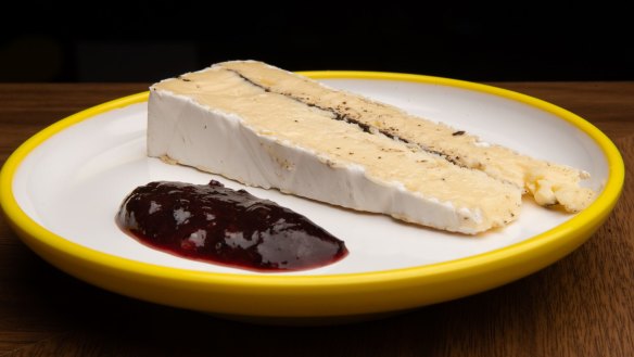 Woombye truffle triple cream brie with jaboticaba fruit paste.