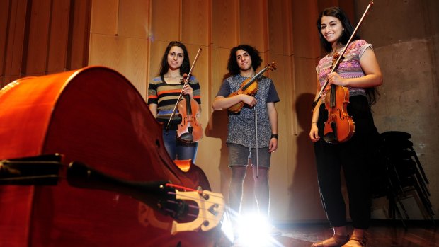 Melbourne's Hanna siblings, Natasha, Josef and Karla, are attending the music camp for the first time. 