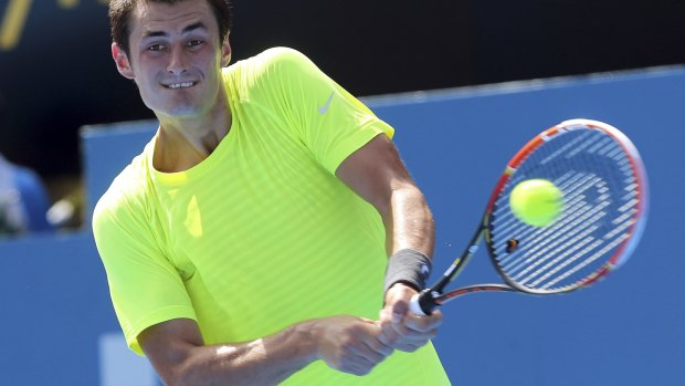 Bernard Tomic dropped just three games in his 6-1, 6-2 victory over  Igor Sijsling.