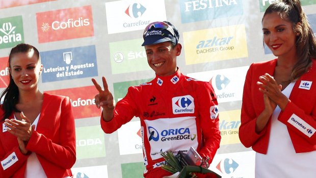 Orica-Scott rider Esteban Chaves of Colombia is currently sitting in second place in the Vuelta a Espana.