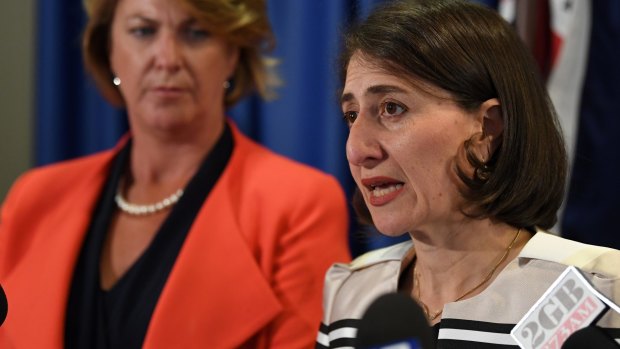 Premier Gladys Berejiklian announcing the changes on Tuesday. 
