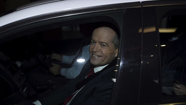 Opposition Leader Bill Shorten arrives at royal commission on Wednesday.