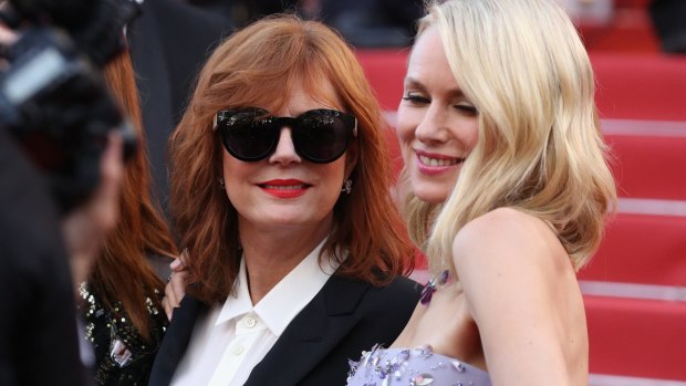 Susan Sarandon with Naomi Watts at the 69th annual Cannes Film Festival.