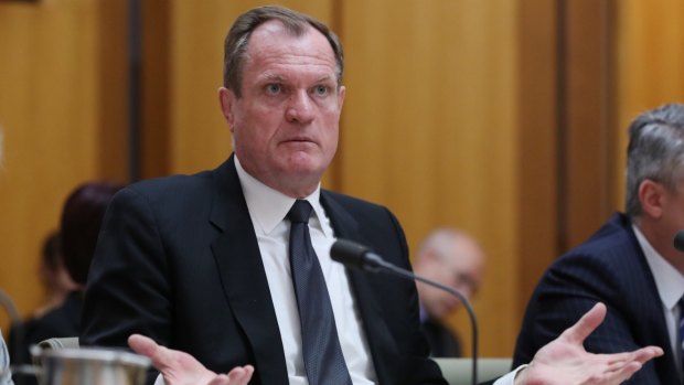 Chris Jordan, Commissioner of Taxation at the Australian Tax Office, appears before Senate estimates on Tuesday.