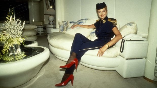 Ivana Trump aboard the Trump Princess in New York circa 1988. 
