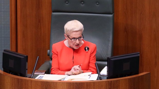 Speaker Brownwyn Bishop in question time on Thursday.