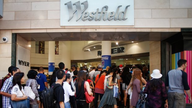 Westfield malls shopping centres overseas have been the subject of specific threats.