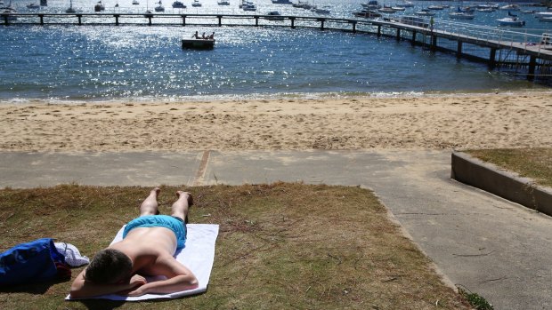 Relaxing at Redleaf beach during Sydney's driest September on record. 