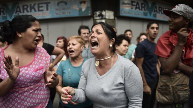 'No more talk. We want food': Venezuelans tried to be heard on Thursday.