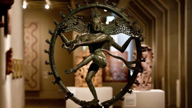 The Shiva statue on display at the National Gallery of Australia last year, before it was returned to India.