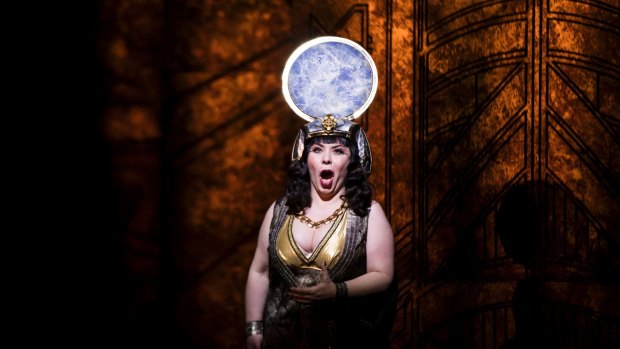 Elena Gabouri in a dress rehearsal for Opera Australia's new digital production of Aida.