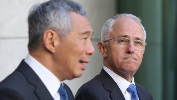Prime Minister Malcolm Turnbull and Prime Minister Lee Hsien Loong of Singapore have strongly supported the Trans Pacific Partnership.
