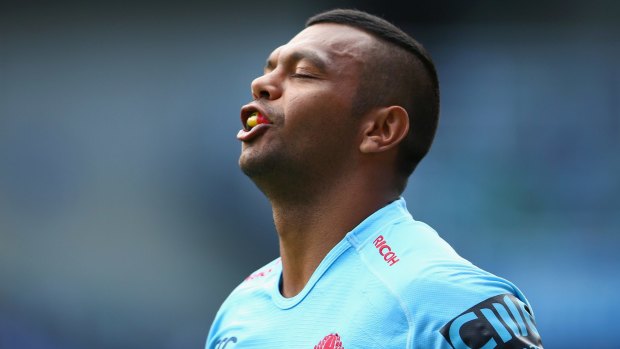 Bad day out:  Kurtley Beale looks dejected during the loss to the Force on Sunday.