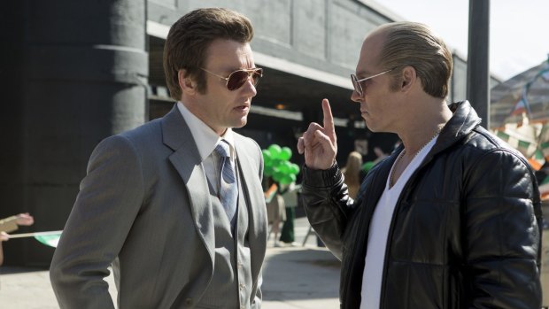 Joel Edgerton and Johnny Depp in Boston gangster film Black Mass.