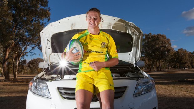 Former Canberra mechanic Sharni Williams is co-captain of the Australian women's sevens team.