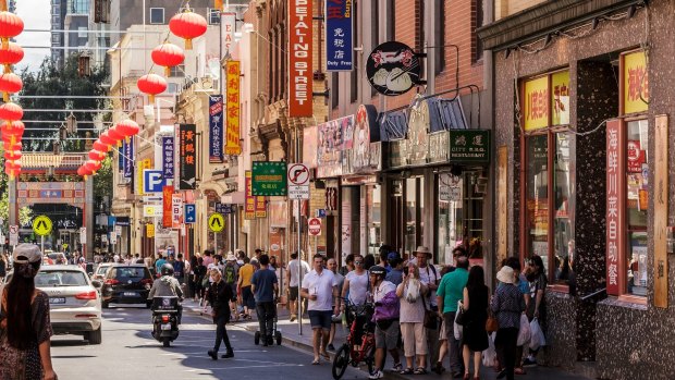 The teen got into a fight in La Trobe Place, just off Chinatown's Little Bourke Street.