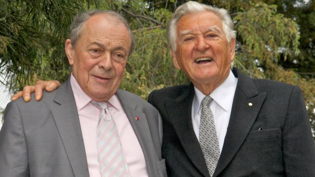 The men who pushed the Madrid Protocol in 1989: former French PM Michel Rocard and Bob Hawke.