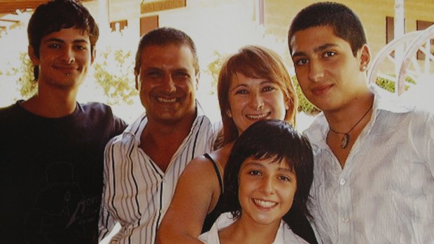 Doujon Zammit (far left) with (from left) father Oliver, mother Rosemarie, and brothers Laurent and Zeake, in the year before Doujon's death.