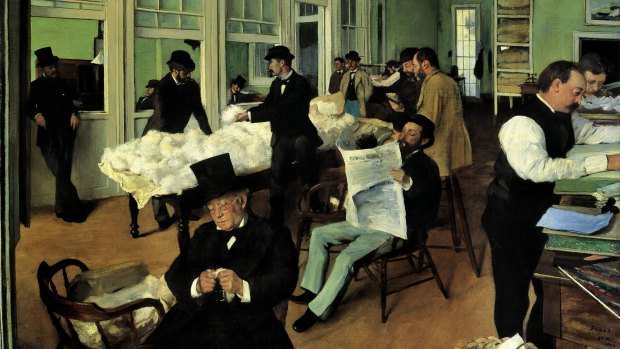Edgar Degas' A Cotton Office in New Orleans.