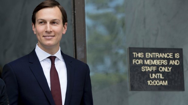 White House senior adviser Jared Kushner after a closed-door meeting with the Senate Intelligence Committee on Russia's influence in the presidential elections.