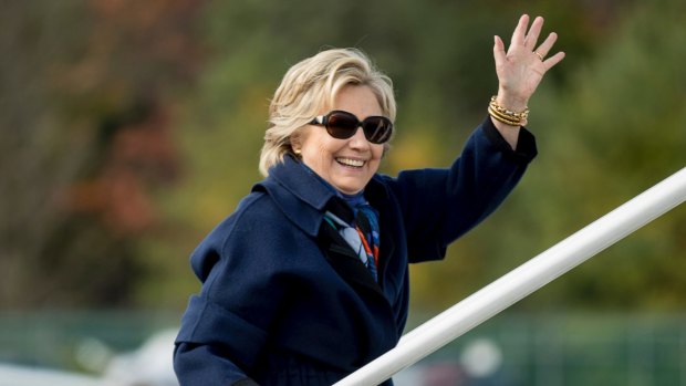 Hillary Clinton on the campaign trail at the weekend: even a 1 per cent swing against her could tip the race for the US Senate.