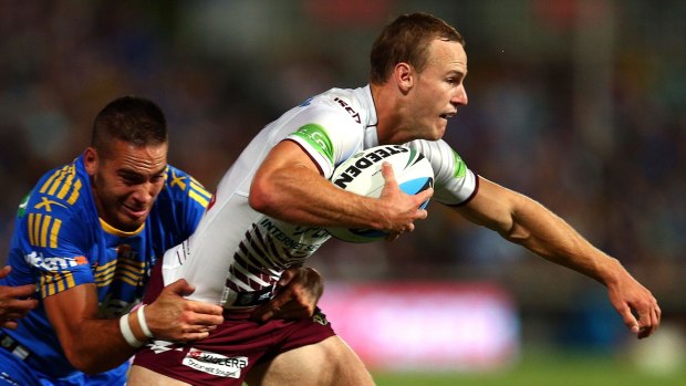 Heading north: Daly Cherry-Evans in action for Manly against Parramatta.