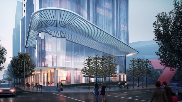 Salta Properties' proposed 26-storey apartment tower with an Indigo Hotel in Melbourne's Docklands.