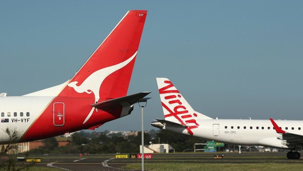 A struggling Virgin is yet to make inroads into Qantas' market dominance.