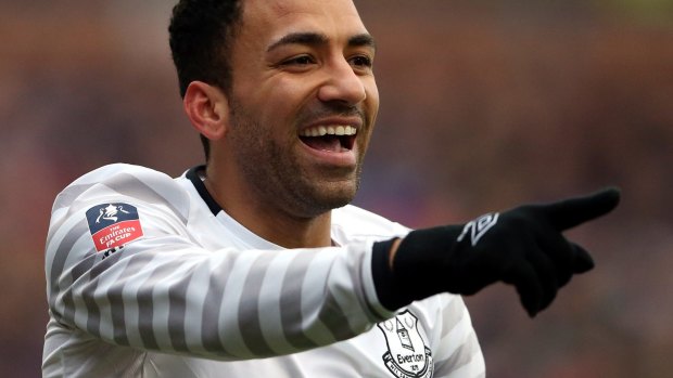 Everton's Aaron Lennon, pictured in January.