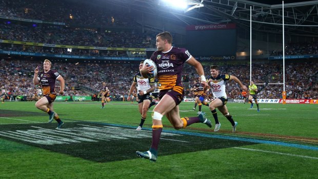 Runaway success: Young Broncos winger Corey Oates will make his State of Origin debut on June 1.