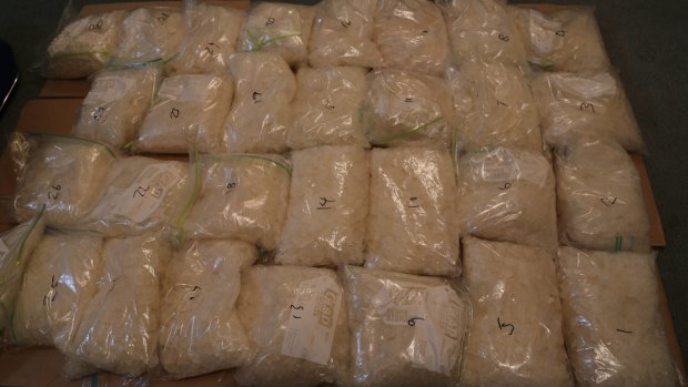 Police seized $45 million of ice in two days. 