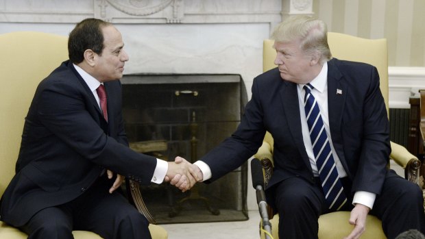 U.S. President Donald Trump previously hosted Abdel-Fattah El-Sisi, Egypt's president.