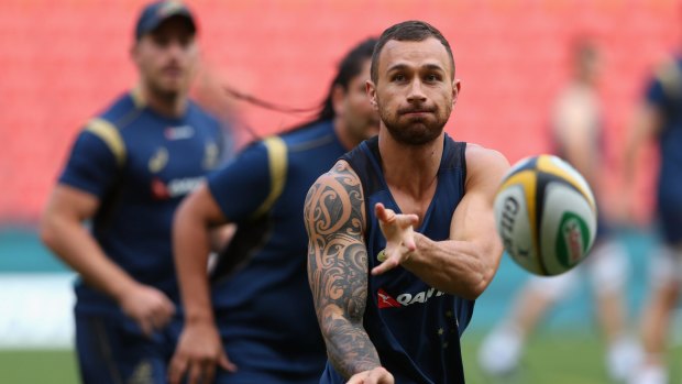 Halves duo embrace their new roles: Quade Cooper (pictured) will form a bench combination with Will Genia. 