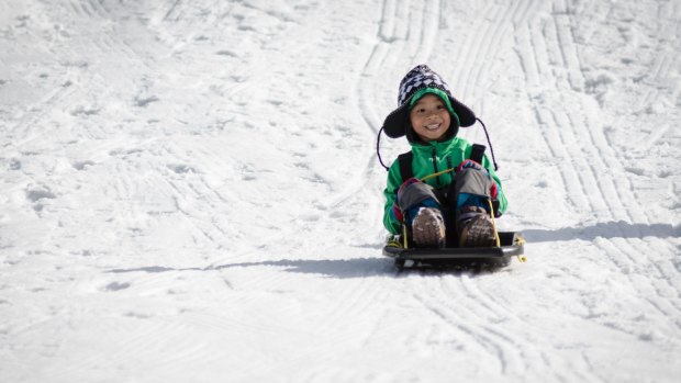 Many families visited the Snowy Mountains ski resort for the opening long weekend.
