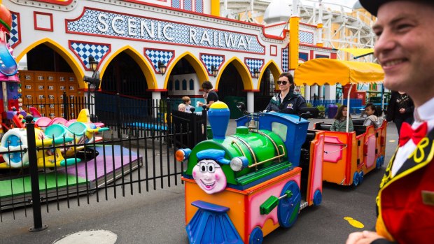 On track for more maintenance: Repairs on the heritage-listed Scenic Railway at Melbourne's Luna Park cost over $1 million in the past two years.