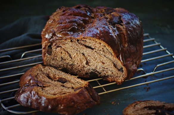 Chocolate brioche-babka (save leftovers for breakfast!).